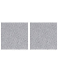 Plaques en Aluminium à Motif 2 pcs Antidérapantes 30x30 cm | Mobilier & Déco