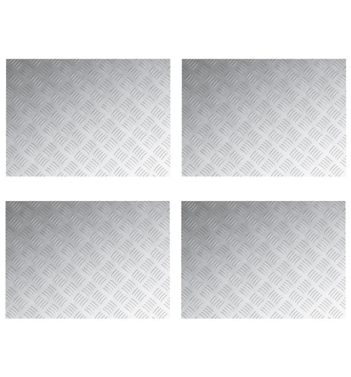  Plaques en alu à damier 4 pcs Antidérapantes 70x50 cm | Mobilier & Déco