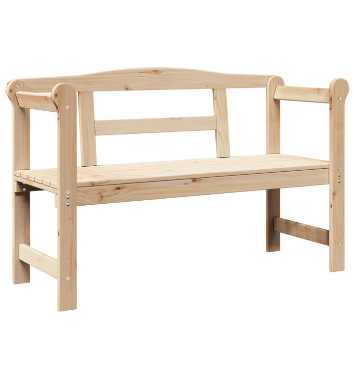 Banc d'extérieur 119x76x44 cm en bois de pin massif | Mobilier & Déco
