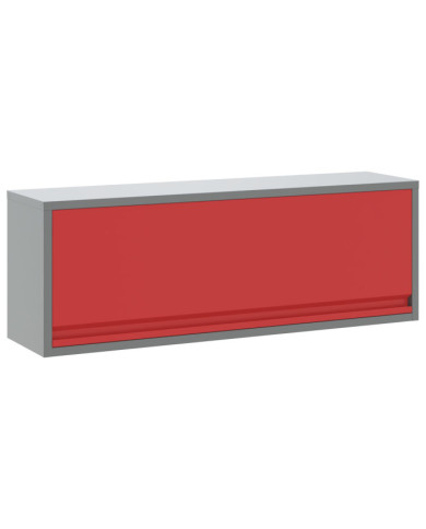 Armoire à outils murale avec porte à gaz, Rouge, 100x25x35 cm | Mobilier & Déco