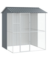 Aviary pour oiseaux Anthracite 215x210x247 cm en acier | Mobilier & Déco