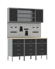Ensemble de 7 pièces pour le banc de travail en acier noir | Mobilier & Déco