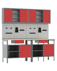 Set de 8 outils de travail en acier rouge | Mobilier & Déco