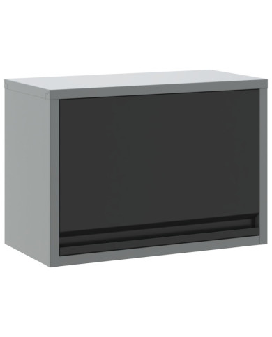 Armoire à outils murale avec porte à levage à gaz - Noir - 50x25x35 cm | Mobilier & Déco
