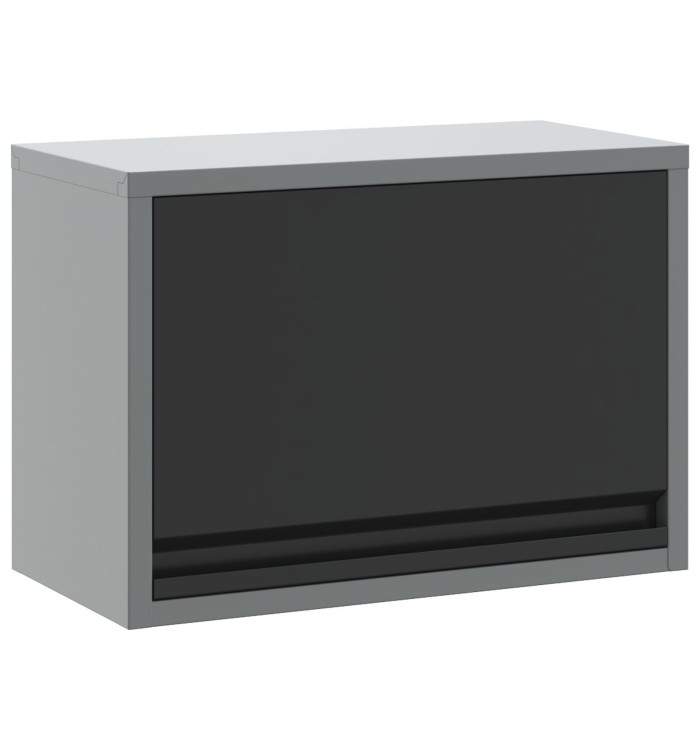 Armoire à outils murale avec porte à levage à gaz - Noir - 50x25x35 cm | Mobilier & Déco