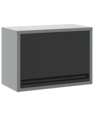 Armoire à outils murale avec porte à levage à gaz - Noir - 50x25x35 cm | Mobilier & Déco