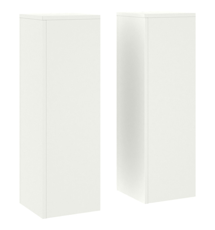 Supports de Plantes Pillar 2 pcs Blanc 24x24x75 cm Acier | Mobilier & Déco