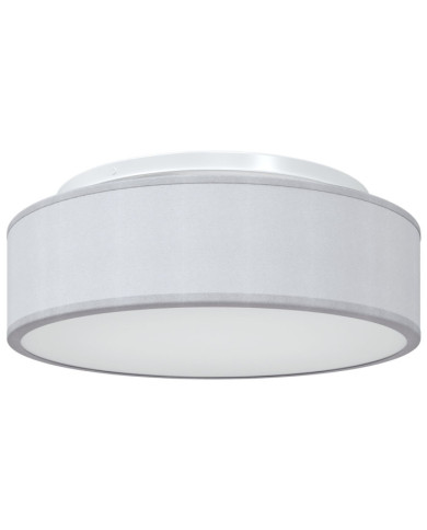 Lampadaires encastrés gris Ø 38 cm tissu E27 | Mobilier & Déco