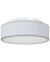 Lampadaires encastrés gris Ø 38 cm tissu E27 | Mobilier & Déco