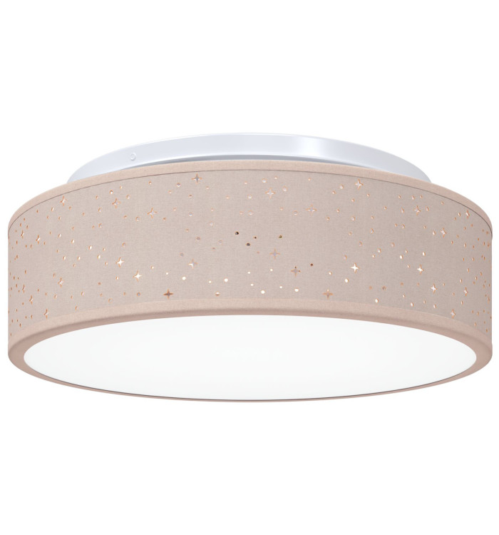 Luminaires de plafond avec abat-jour étoilé Taupe Ø 38 cm Tissu E27 | Mobilier & Déco