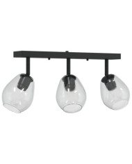 Plafonniers avec abat-jour en verre réglable noir, E27 | Mobilier & Déco
