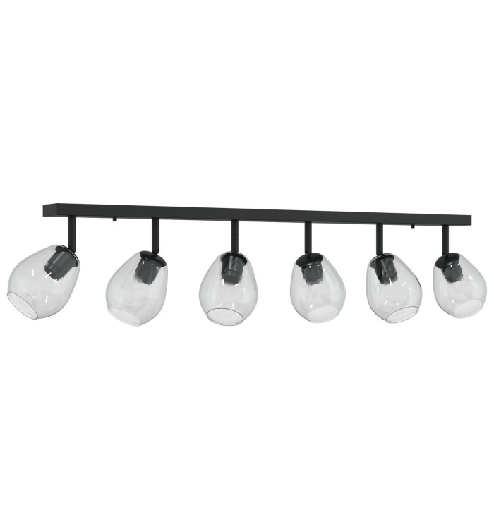 Plafonnier avec abat-jour en verre réglable en anthracite E27 | Mobilier & Déco