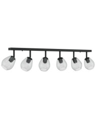 Plafonnier avec abat-jour en verre réglable en anthracite E27 | Mobilier & Déco