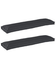 Coussins de palette pour banc 2 pcs Noir 150x40x8 cm Tissu Oxford | Mobilier & Déco