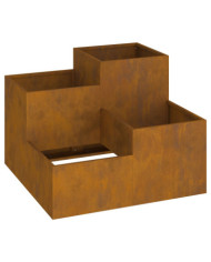 Jardinière 80x80x60 cm en acier résistant aux intempéries | Mobilier & Déco
