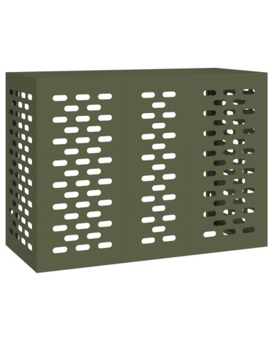 Housse de Climatiseur Olive Verte 110x50x80 cm Acier | Mobilier & Déco