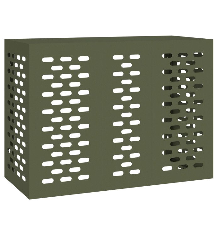 Housse de Climatiseur Olive Verte 110x50x80 cm Acier | Mobilier & Déco
