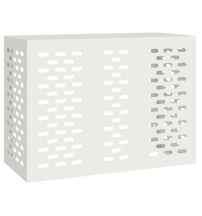 Housse de climatiseur blanche 110x50x80 cm en métal | Mobilier & Déco