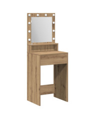 Coiffeuse avec éclairage LED en chêne artisan, 50x41x135 cm | Mobilier & Déco