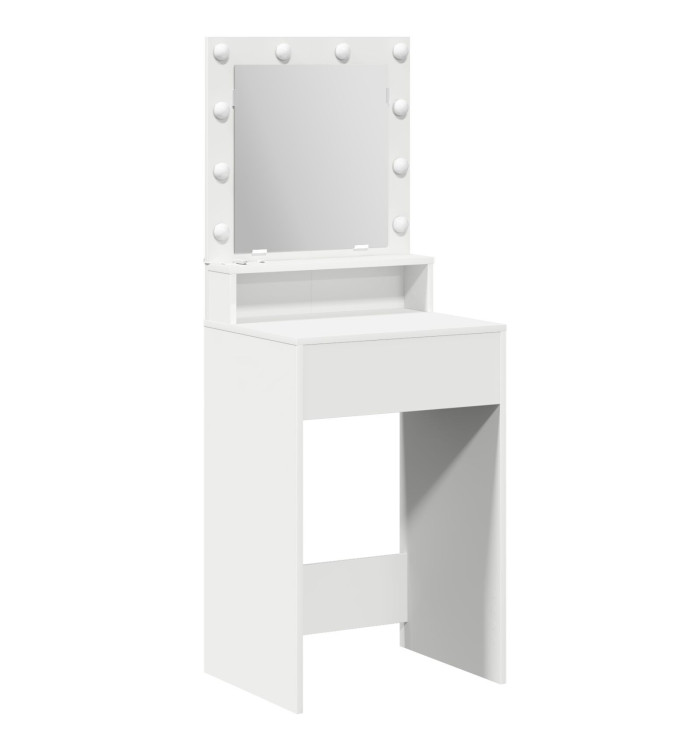 Table de maquillage avec lumières LED blanches 50x41x135 cm | Mobilier & Déco