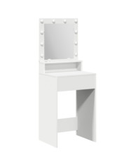 Table de maquillage avec lumières LED blanches 50x41x135 cm | Mobilier & Déco