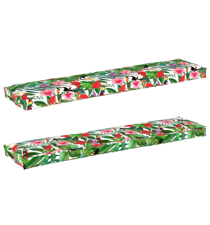 Coussins de Palette pour Banc 2 pcs Jungle Tropical 180x40x8 cm Tissu Oxford | Mobilier & Déco