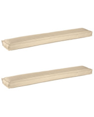 Coussins de Palette pour Banc 2 pcs Beige 200x40x8 cm Tissu Oxford | Mobilier & Déco