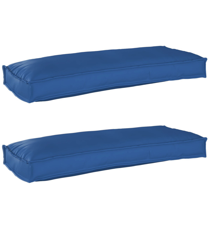 Coussins en Palette pour Banc 2 pcs Bleu Royal 100x40x8 cm Tissu Oxford | Mobilier & Déco