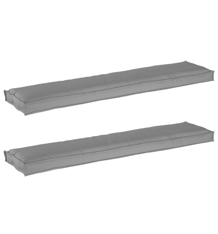 Coussins de Palette pour Banc 2 pcs Gris 180x40x8 cm Tissu Oxford | Mobilier & Déco