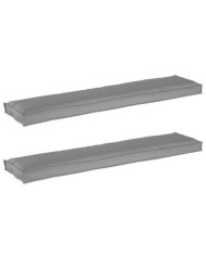 Coussins de Palette pour Banc 2 pcs Gris 180x40x8 cm Tissu Oxford | Mobilier & Déco