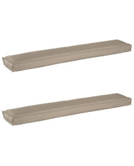 Coussins de Palette pour Banc 2 pcs Taupe 200x40x8 cm Tissu Oxford | Mobilier & Déco