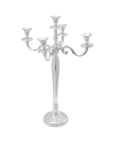 Bougeoir  Argent 39x39x60 cm Aluminium | Mobilier & Déco