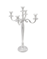 Bougeoir Argent 39x39x60 cm Aluminium | Mobilier & Déco