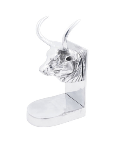Serre-livres 2 pcs Argent 17x15x27 cm Aluminium Bull | Mobilier & Déco