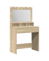Coiffeuse avec lumières LED en Chêne Sonoma 79x41x135 cm | Mobilier & Déco