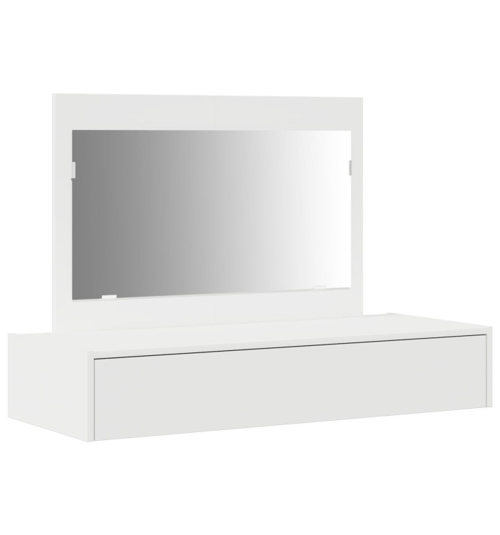 Table de maquillage murale blanche 100x40x70 cm | Mobilier & Déco