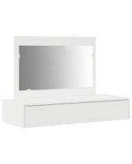 Table de maquillage murale blanche 100x40x70 cm | Mobilier & Déco