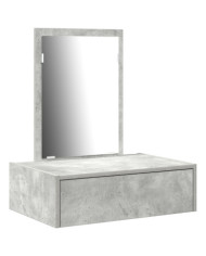 Table de maquillage murale gris béton 60x40x70 cm | Mobilier & Déco