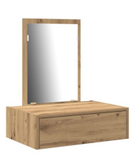Table de maquillage murale en chêne 60x40x70 cm | Mobilier & Déco