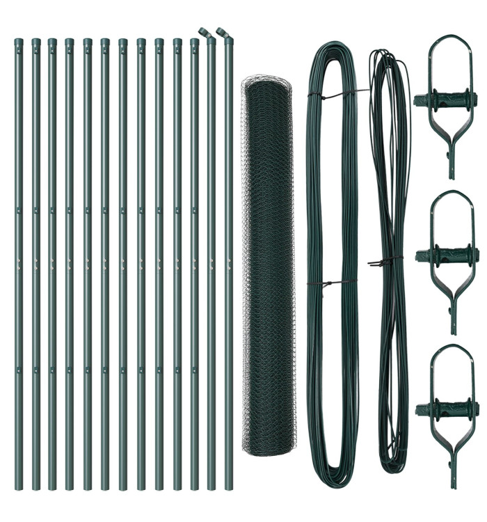 Set de Clôture  Lot de 2 Vert Métal Grande Durable | Mobilier & Déco
