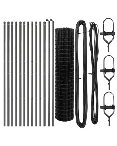 Clôture Euro Set de 2 Gris Acier 25 x 1 m Durable | Mobilier & Déco