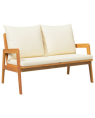 Banc de jardin avec coussins 115x65x71 cm Bois d'acacia massif | Mobilier & Déco