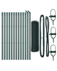 Ensemble de Clôture Set de 2 Vert Forêt Acier Recouvert de Poudre | Mobilier & Déco