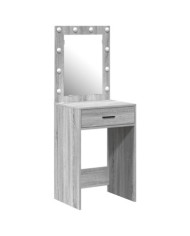 Table de maquillage avec lumières LED Gris Sonoma 50x41x135 cm | Mobilier & Déco