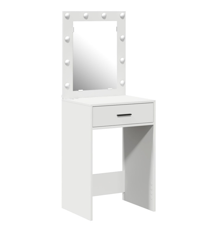 Table de Maquillage avec Éclairage LED Blanc 50x41x135 cm | Mobilier & Déco