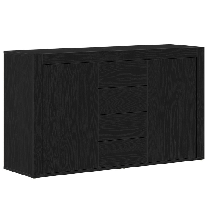 Buffet Chêne noir Bois d'ingénierie 120 x 36 x 69 cm Rangement | Mobilier & Déco