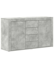 Buffet Gris béton Bois d'ingénierie 120 x 36 x 69 cm Rangement | Mobilier & Déco