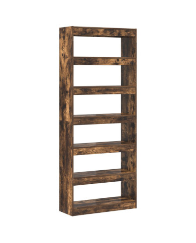 Bibliothèque en chêne fumé Chêne fumé Bois 80 x 30 x 198 cm | Mobilier & Déco