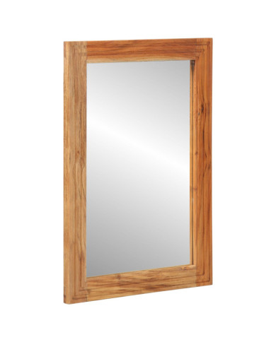 Miroir de salle de bain 50x70x3 cm en bois massif d'acacia | Mobilier & Déco