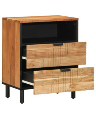 Table de chevet 50x33x62 cm en Bois d'Acacia Massif | Mobilier & Déco